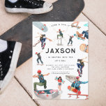 Skateboards  | Skater Birthday Party Kaart<br><div class="desc">Skateboarden werd populair in de jaren zeventig en heeft sindsdien een steeds groter wordende opvolging gehad. Skater verjaardagsfeestjes zijn geweldig voor zowel skaters als niet-skaters. Er zijn weinig mogelijkheden voor entertainment op verjaardagsfeestjes die even leuk zijn voor zowel 10-jarigen als 40-jarigen. Maar het raken van het skatepark is er zeker...</div>
