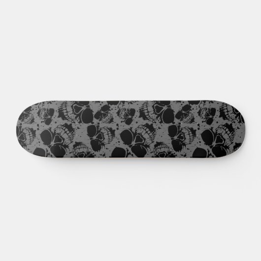 Skateboards Skull patroon_zwart-wit (Horizontaal)
