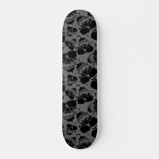 Skateboards Skull patroon_zwart-wit (Voorkant)