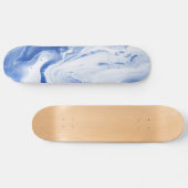 Skateboards vague bleu aquarelle (Horizontaal)