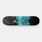 Skateboards+Wolf+Animal+Waterverf+green+blue+mode Persoonlijk Skateboard (Horizontaal)