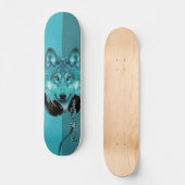 Skateboards+Wolf+Custom name+sjabloon+personalized Persoonlijk Skateboard (Voorkant)