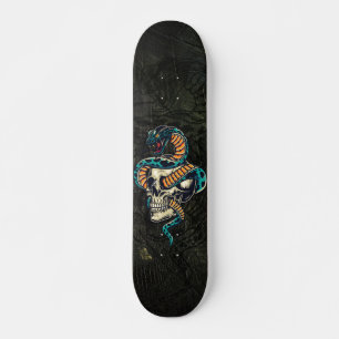 Skateboards worden op de schedel afgedrukt op hout