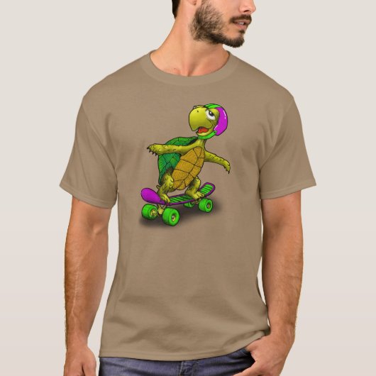 Skateboardschildpad! T-shirt (Voorkant)