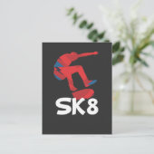 Skateboardskateboard Sk8 Skater Gift Briefkaart (Staand voorkant)