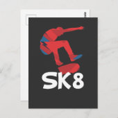 Skateboardskateboard Sk8 Skater Gift Briefkaart (Voorkant / Achterkant)