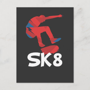 Skateboardskateboard Sk8 Skater Gift Briefkaart