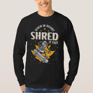 Skateboardskelet op skateboard Old Sc T-shirt