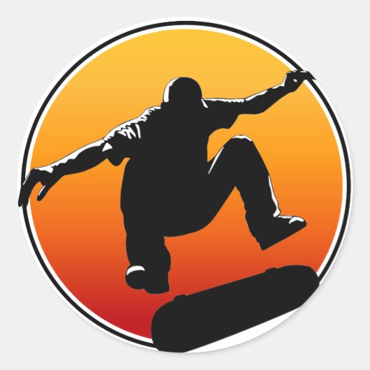 Skateboardstickers Ronde Sticker (Voorkant)