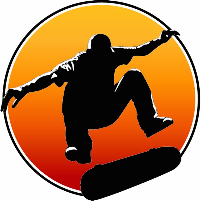 Skateboardversiering Fotobeeldje Ornament (Voorkant)