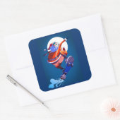 SKATEBOARING SANTA CLAUS STICKERS (Envelop)