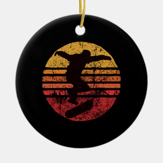  Skateboat Keramisch Ornament (Voorkant)