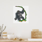 SKATEBORD GORILLA POSTER (Keuken)