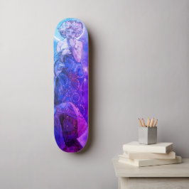 Skatebord Moonlight Deck, Blauwe en Lavendelkleure Persoonlijk Skateboard