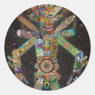 Skatebotron de Giant Robot Ronde Sticker