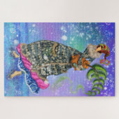 Skateeg met kerstboom Puzzle Painting Legpuzzel (Horizontaal)