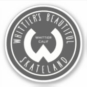 Skateland Whittier California,  getroffen Sticker (Voorkant)