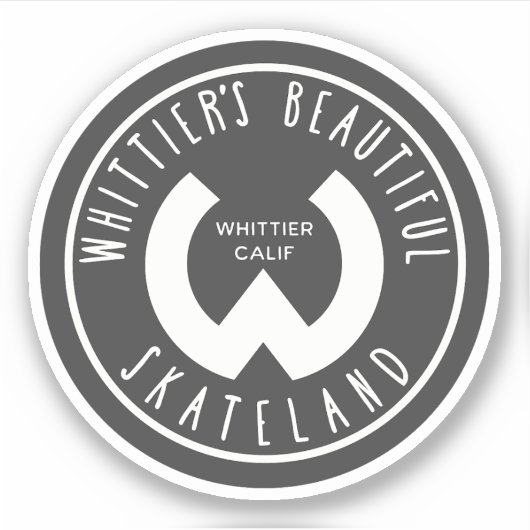 Skateland Whittier California,  getroffen Sticker (Voorkant)