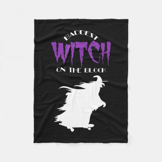 Skateliefhebber - slechtste heks - halloween fleece deken (Voorkant)