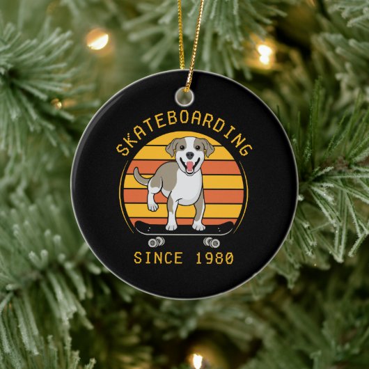 Skaten sinds 1980 keramisch ornament (Boom)