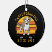 Skaten sinds 1980 keramisch ornament (Links)