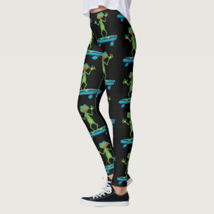 Skatende Kikker Grappig Skateboard Dierenliefhebbe Leggings