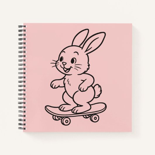 Skatende Konijn Notitieboek (Voorkant)