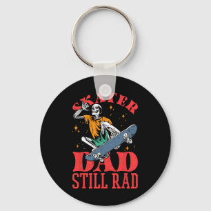 Skatende papa nog steeds gaaf skelet skate vaderda sleutelhanger