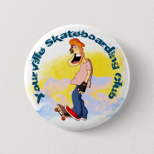 Skatende vent ronde button 5,7 cm (Voorkant)