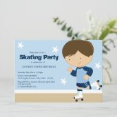 SkateParty | Brunette Kaart (Staand voorkant)