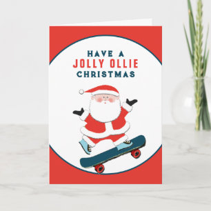 Skater 2021 kerstfeestkaarten feestdagen kaart