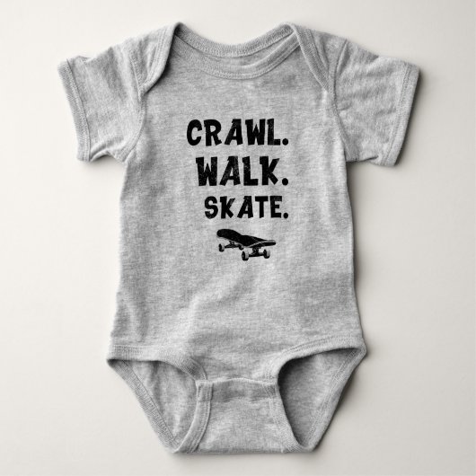 Skater Baby, Crawl Walk Schaats, Baby Skateboard Romper (Voorkant)