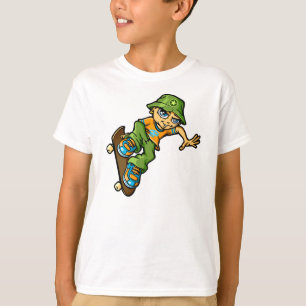 Skater boy and sunhat t-shirt