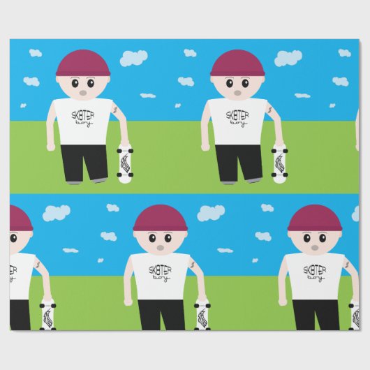 Skater Boy Cadeaupapier (Vlak)