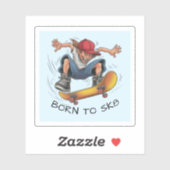 Skater Boy Skateboarden Sticker (Vel)
