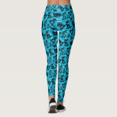 Skater Boy Skateboarders Blauw Leggings (Achterkant)