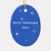 Skater Boy Snowflake Kerstmis Keramisch Ornament (Achterkant)