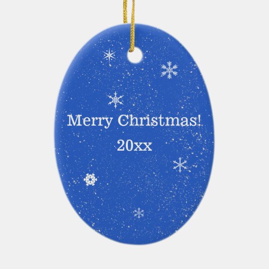 Skater Boy Snowflake Kerstmis Keramisch Ornament (Achterkant)