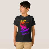 Skater Boy Stoked Rainbow Skateboarder T-shirt (Voorkant volledig)