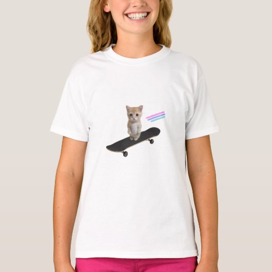 Skater Cat T-shirt (Voorkant)