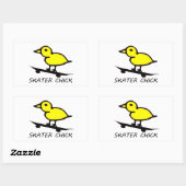 Skater Chick Rechthoekige Sticker (Vel)