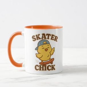 Skater Chick – Schattige Street Style T-shirt Mok