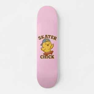 Skater Chick – Schattige Street Style T-shirt Persoonlijk Skateboard