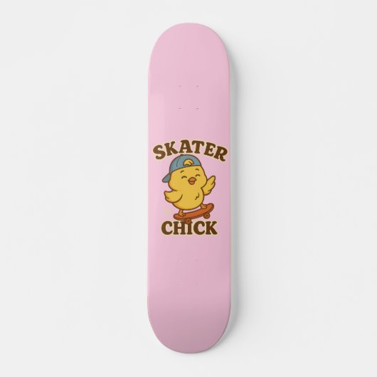 Skater Chick – Schattige Street Style T-shirt Persoonlijk Skateboard (Voorkant)