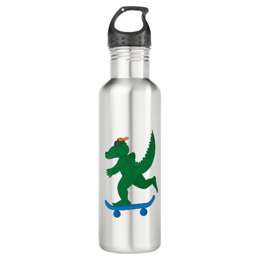 Skater Crocodile Waterfles (Voorkant)
