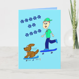 Skater doggy kaart