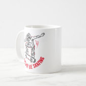 Skater Doing Mid-Air, in plaats van schaatsen Koffiemok (Voorkant links)