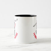 Skater Doing Mid-Air, in plaats van schaatsen Tweekleurige Koffiemok (Center)