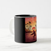 Skater Gift Tweekleurige Koffiemok (Voorkant links)