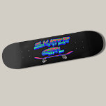 Skater Girl Blue Pink Graffiti Glow Skateboard<br><div class="desc">Elke Skateboarder Girl zal van deze houden - zie mijn winkel voor veel meer cadeauideeën over skateboarden.</div>
